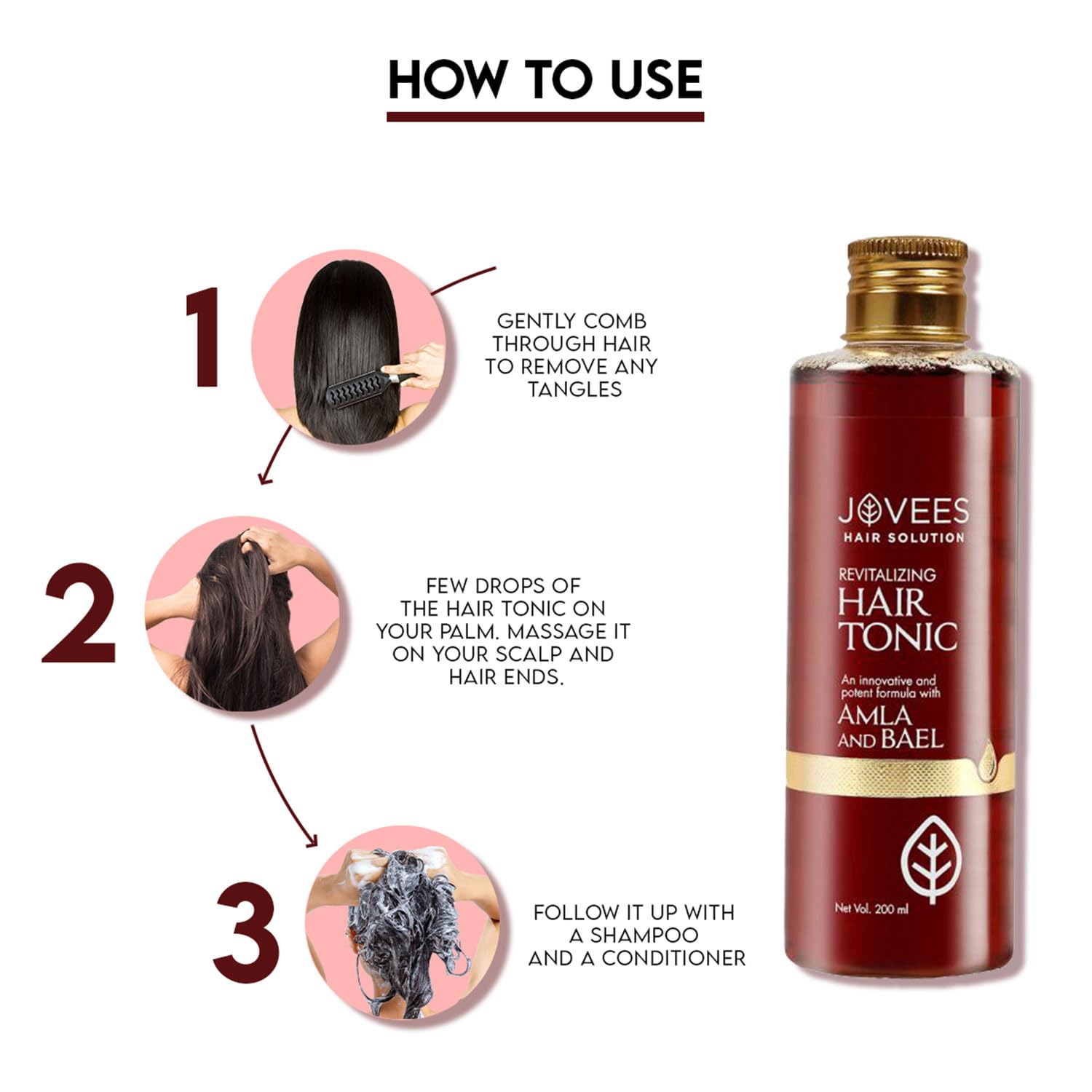 Jovees Herbal Revitalising Amla & Bael Hair Tonic – view 6