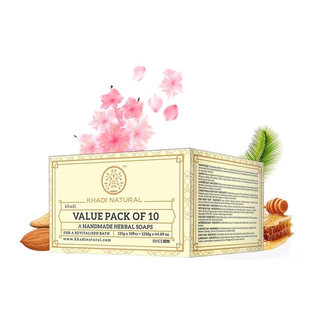 Khadi Natural Handmade Herbal Soap Combo Assorted Natural Soap Gift Set, Enriched With Essential Oils, 125 G each (Pack Of 10) – view 6