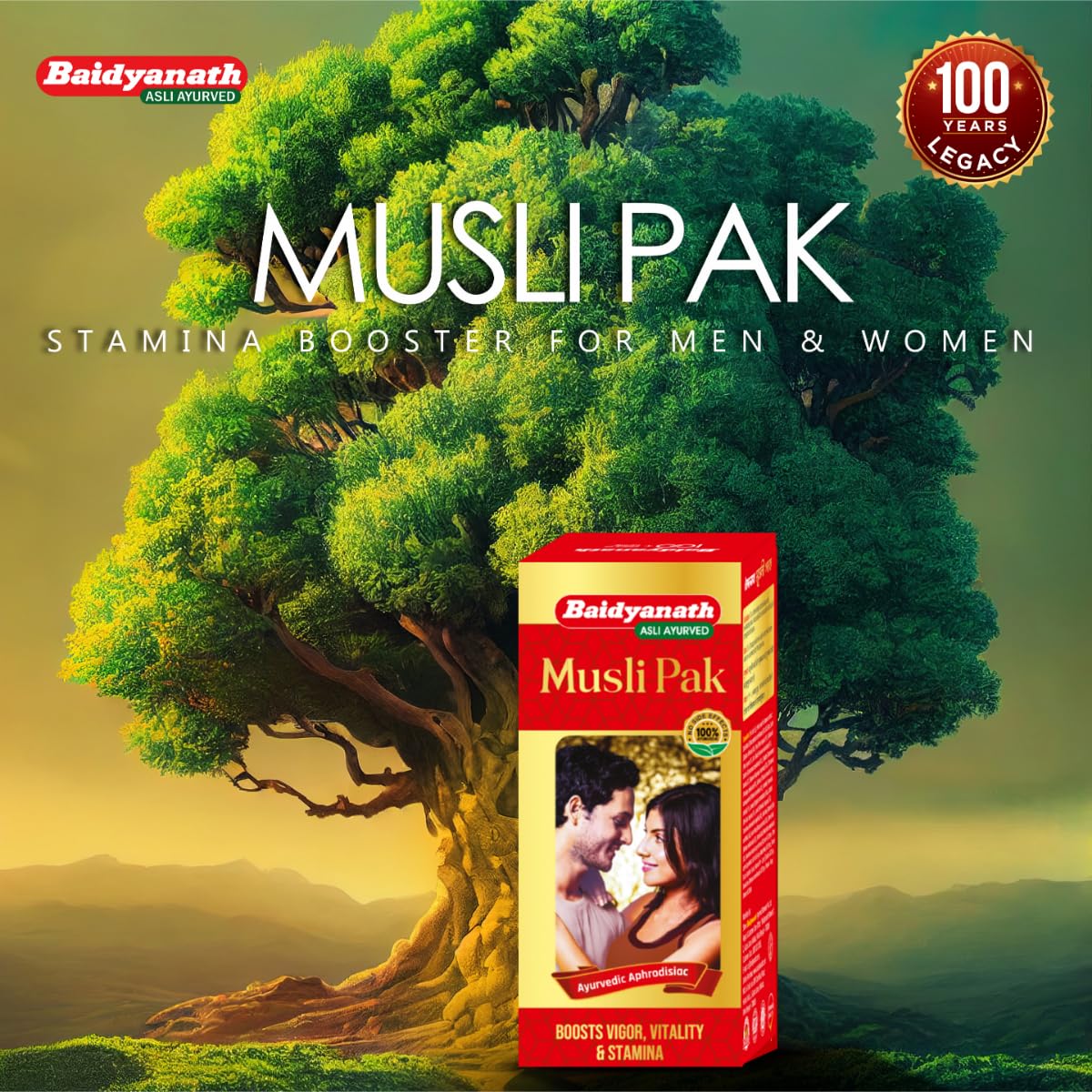 Baidyanath Red Musli Pak - Made With Pure Safed Musli For Strength And Vitality - 250G Powder – view 3