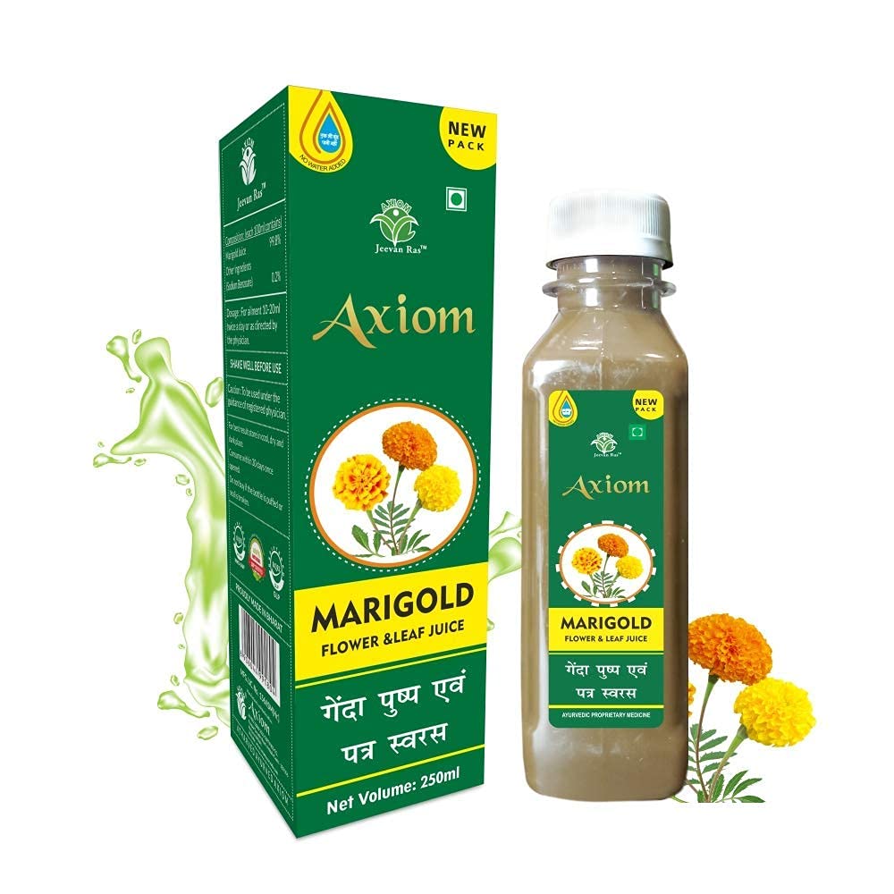 Bottled Axiom Marigold Juice with no added sugar