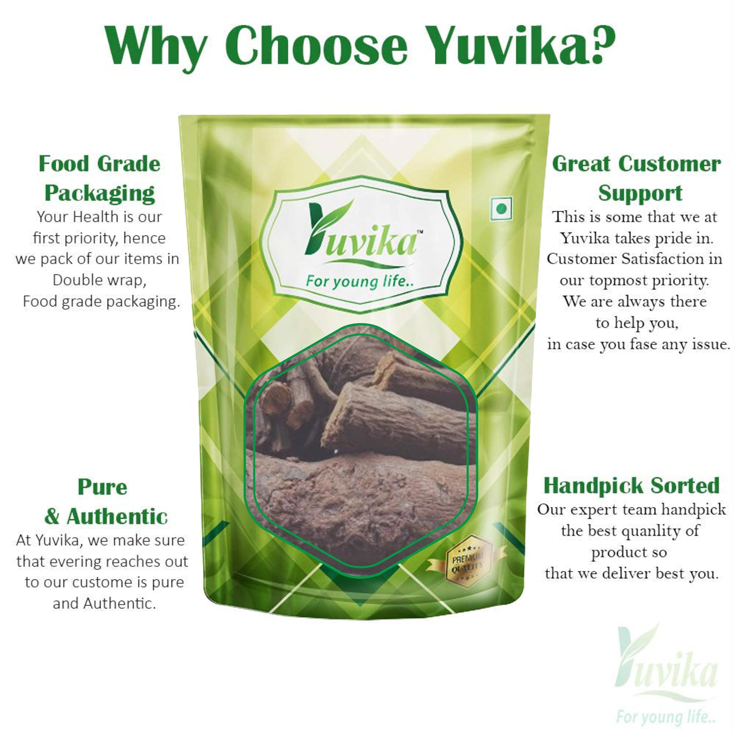 YUVIKA Chitrak Mool - Chitrak Jadd - Chita Jadd - Plumbago Indica - Plumbago zeylanica (200 Grams) – view 3