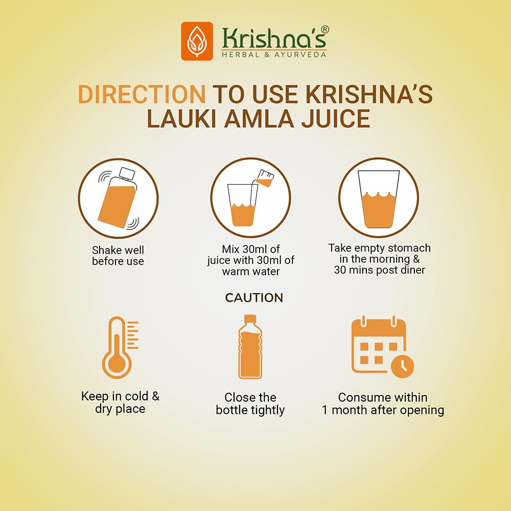 Krishna's Lauki Amla Juice - 500 ml – view 3