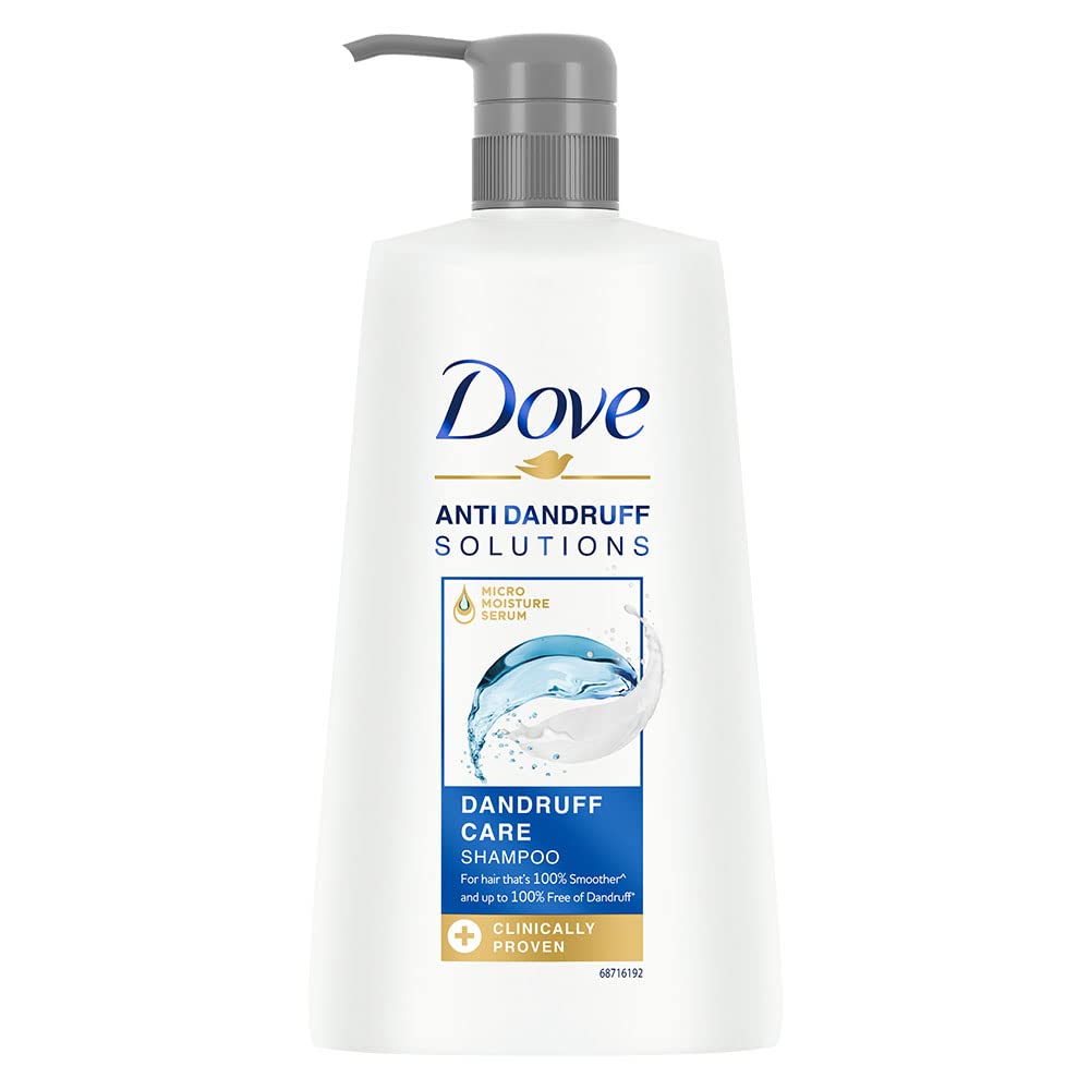 Dove anti dandruff shampoo bottle for smooth, flake-free hair