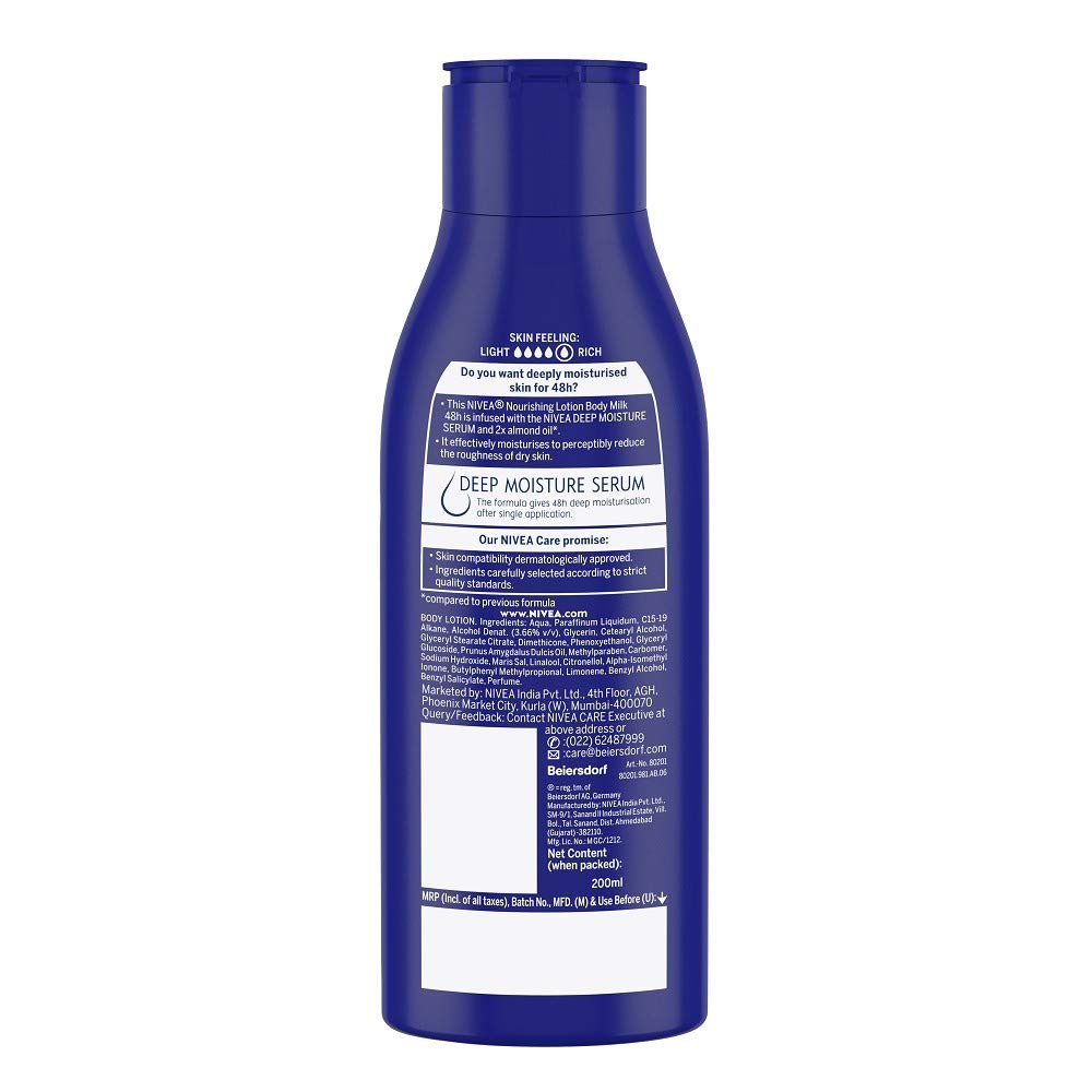 Nivea Nourishing Lotion Body Milk, 200ml (Pack of 3), Dry Skin – view 5
