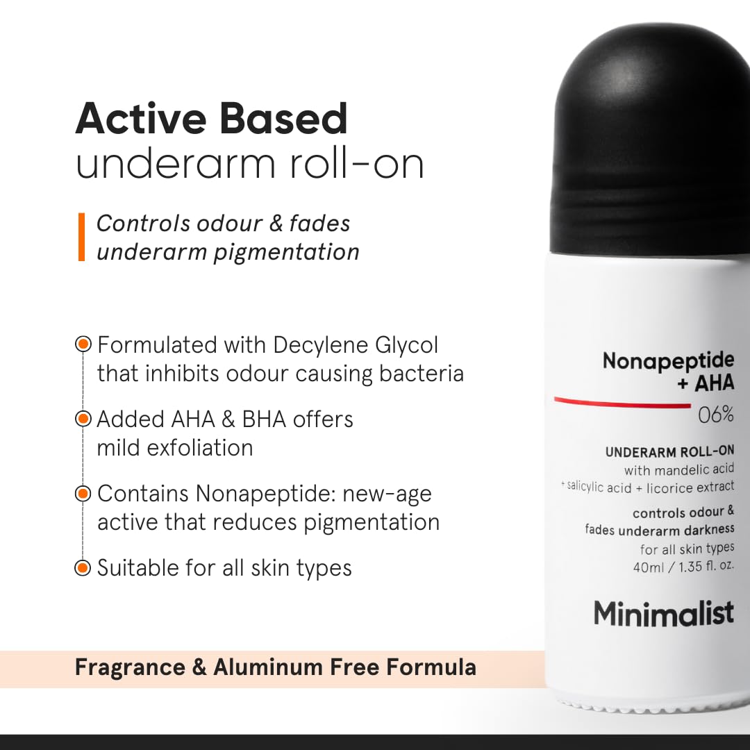 Minimalist Underarm Roll On Deodorant with Nonapeptide + AHA BHA 06% – view 2