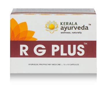 Bottle of Kerala Ayurveda RG-Plus Capsules, 100 count