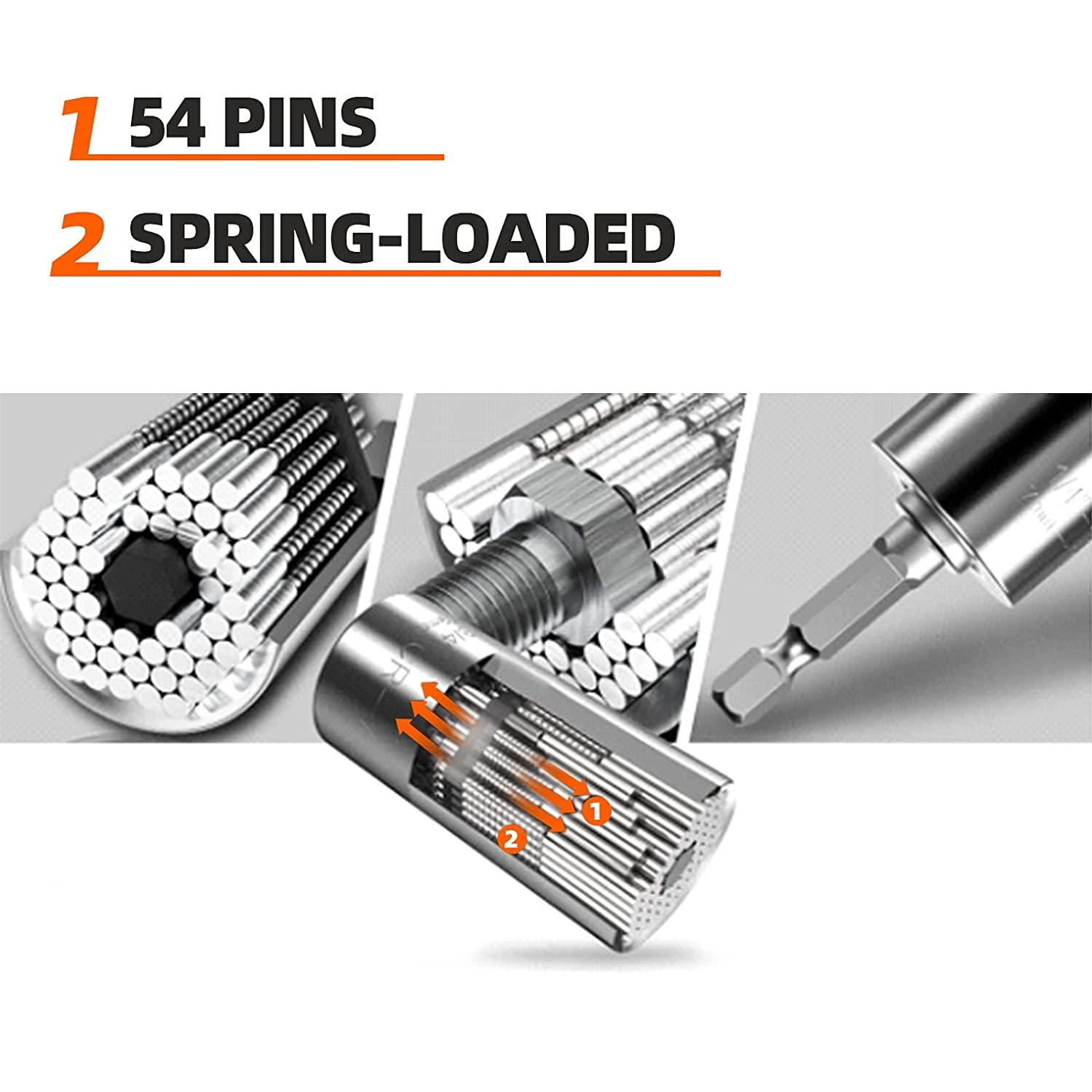 TCCO ENTERPRISE Universal Wrench Socket Tools Multi-Size in One Self Adjustable for Regularity or Irregularity Screw Improvement & Joint for Electric Drill, Flat, Fixed Square and Hex – view 4
