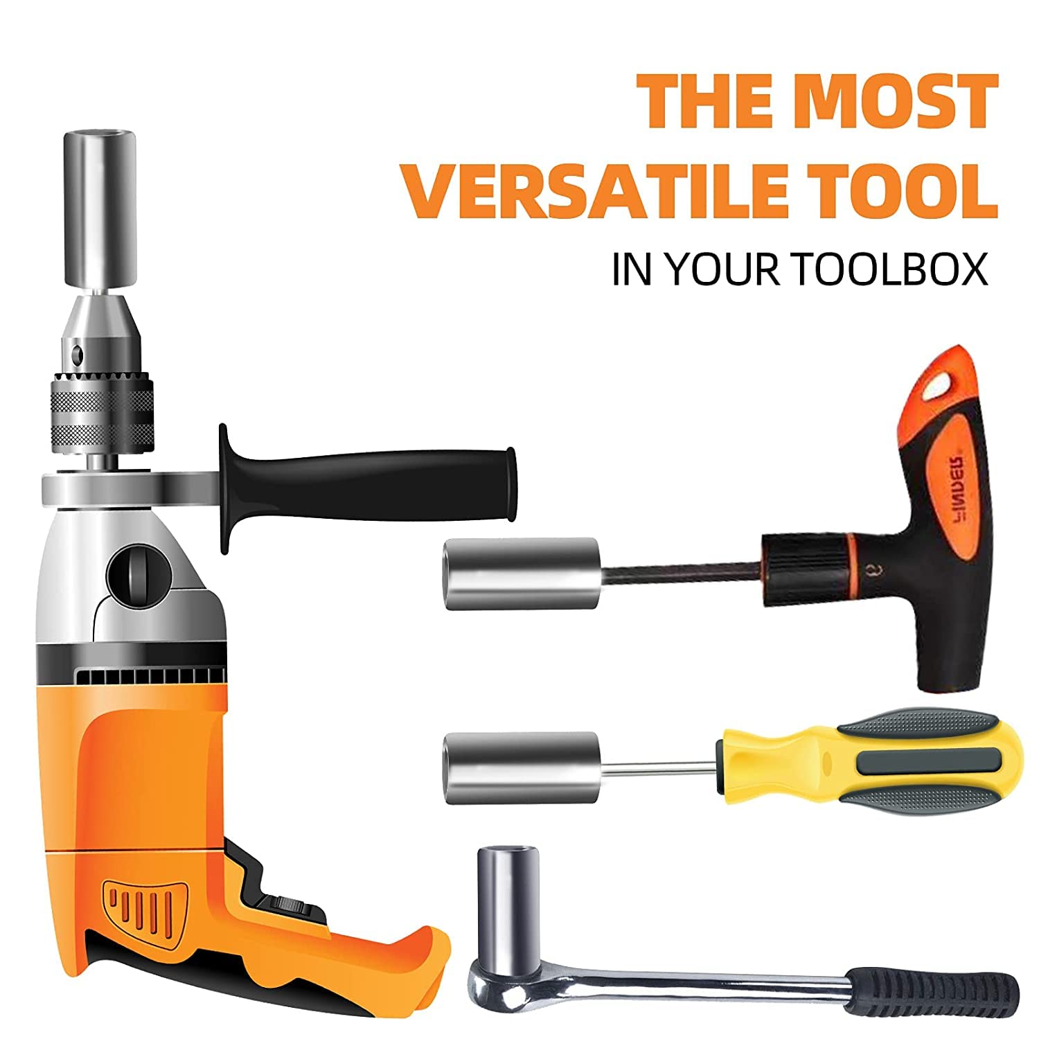 TCCO ENTERPRISE Universal Wrench Socket Tools Multi-Size in One Self Adjustable for Regularity or Irregularity Screw Improvement & Joint for Electric Drill, Flat, Fixed Square and Hex – view 9