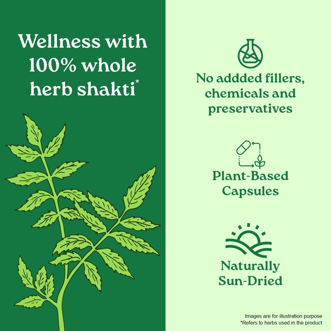 A TATA Product - Organic India Neem Blood Purifier - 60 Veg Capsules, Natural Blood Purifier, Plant-Based Anti-Bacterial, Anti-Viral, With Immunity Boosting Properties, GMP & NPOP Certified Organic – view 5