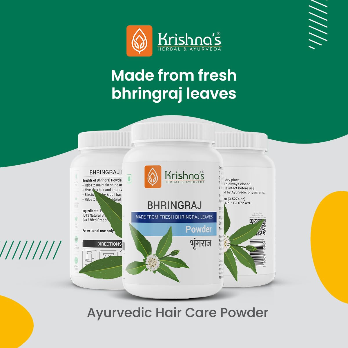 Krishna's Bhringraj Powder - 100 g – view 2