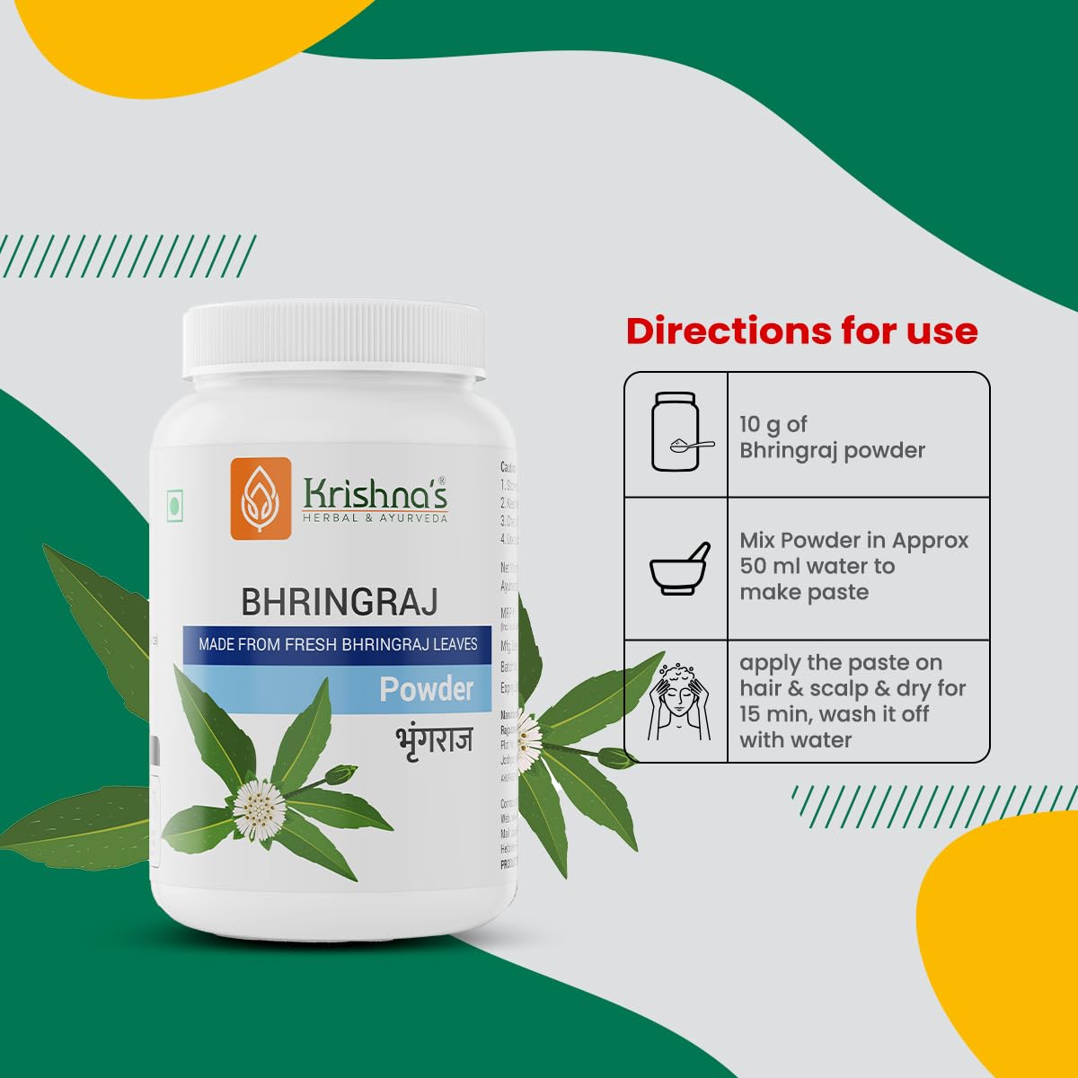 Krishna's Bhringraj Powder - 100 g – view 3