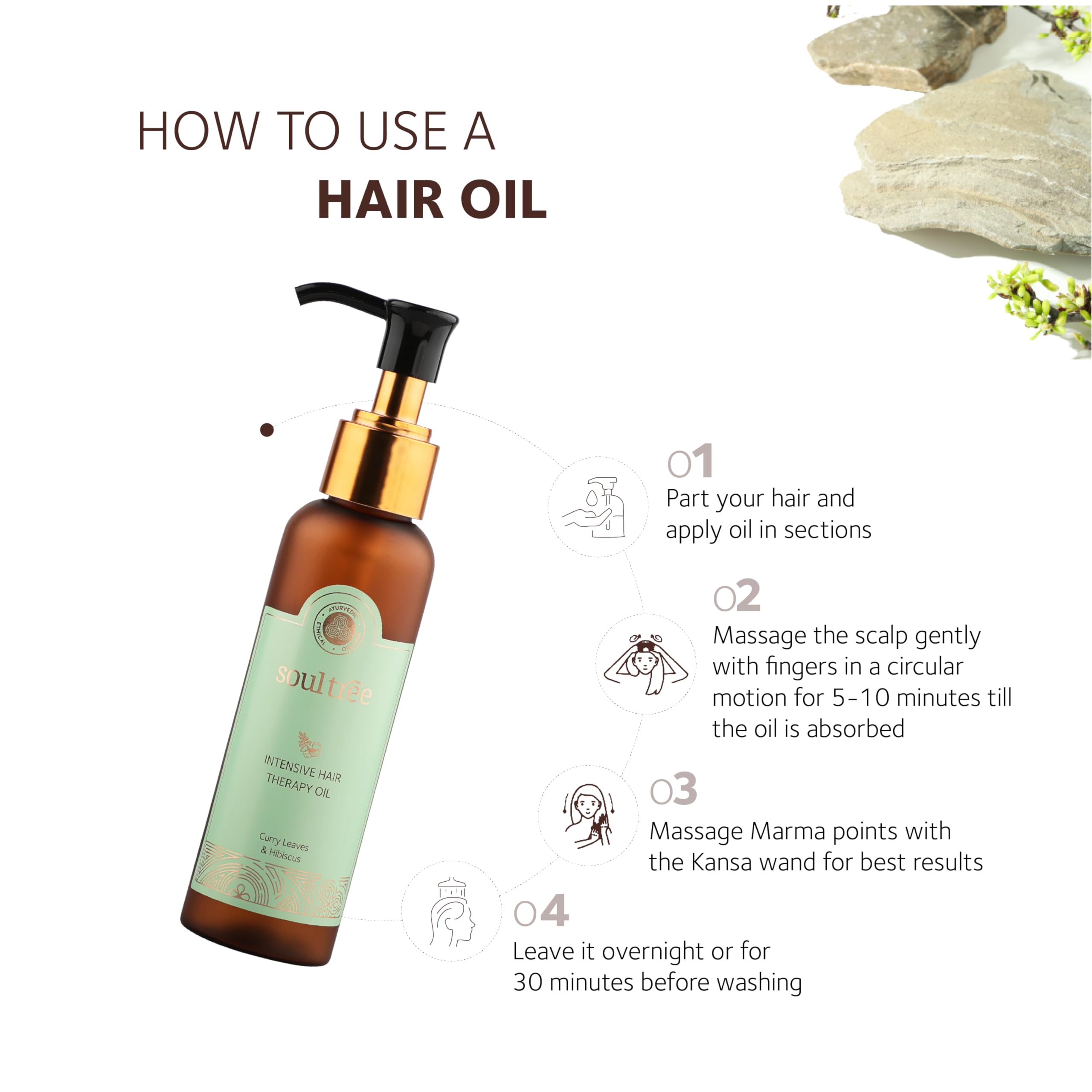 SoulTree Nourishing Hair Oil with Methika, Bhringraj & Virgin Coconut Hair Oil – view 4
