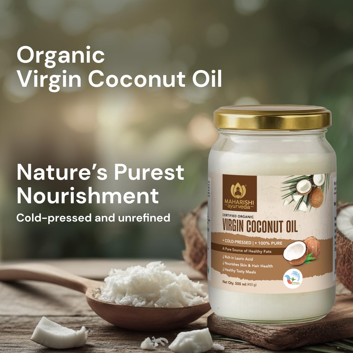 Maharishi Ayurveda Organic Certified Virgin Coconut Oil – view 2