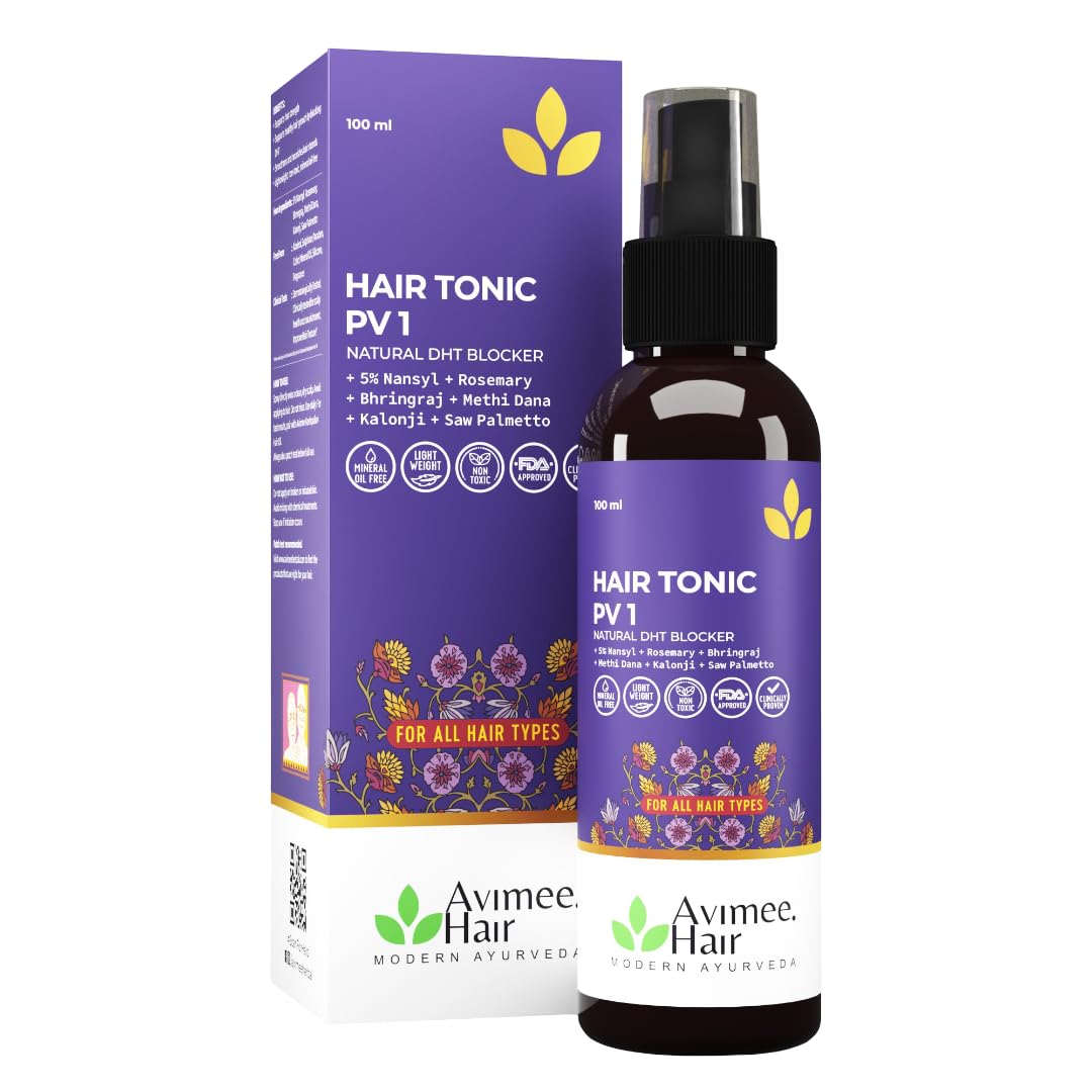 Front view of AVIMEE HERBAL Hairtone PV 1 scalp tonic bottle