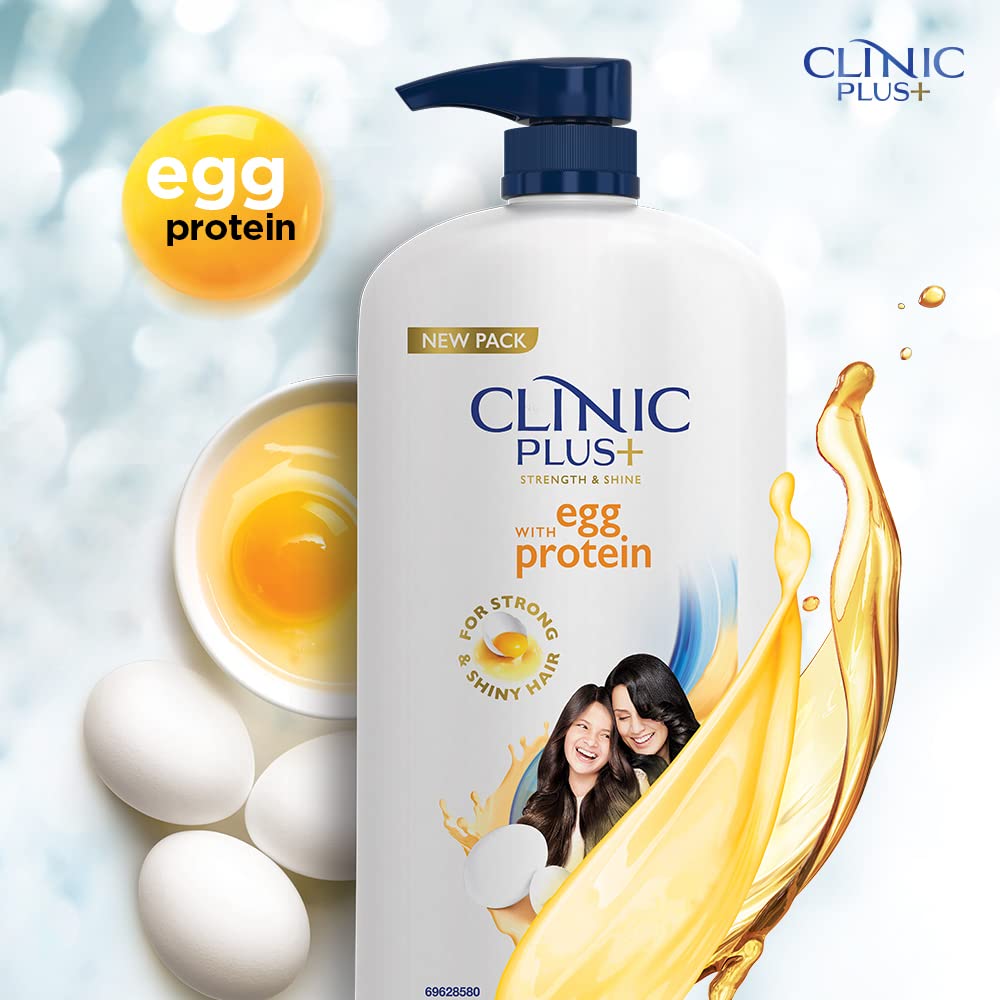 Clinic Plus Strength & Shine With Egg Protein Shampoo For Hair Strengthening & Shine 1 L – view 4