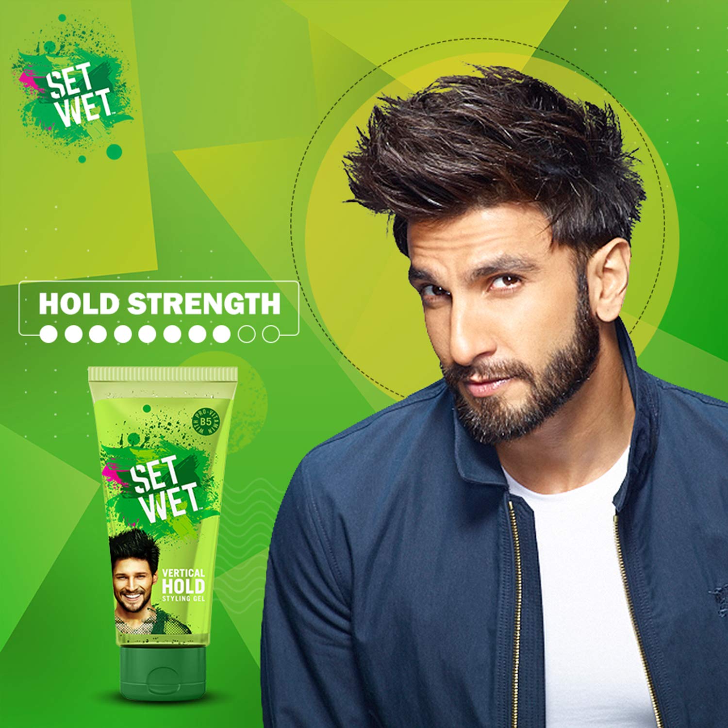 Set Wet Hair Gel For Men, Vertical Hold, Strong Hold, Tube, 100 ml (Pack of 3) – view 4