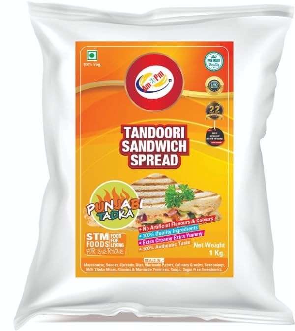 Am 2 Pm smoky tandoori sandwich spread pouch 1 kg