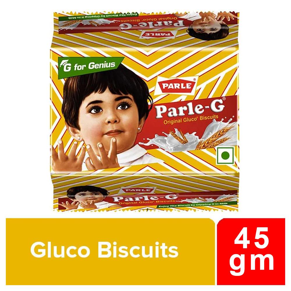Parle G glucose biscuit pack front view for tea-time snack