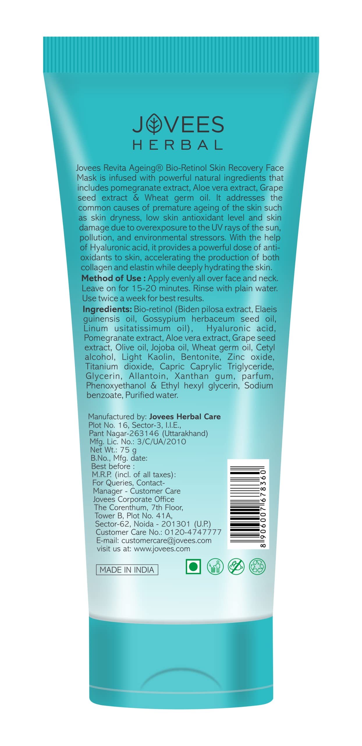 Jovees Herbal Bio-Retinol Revita Ageing Face Mask – view 2