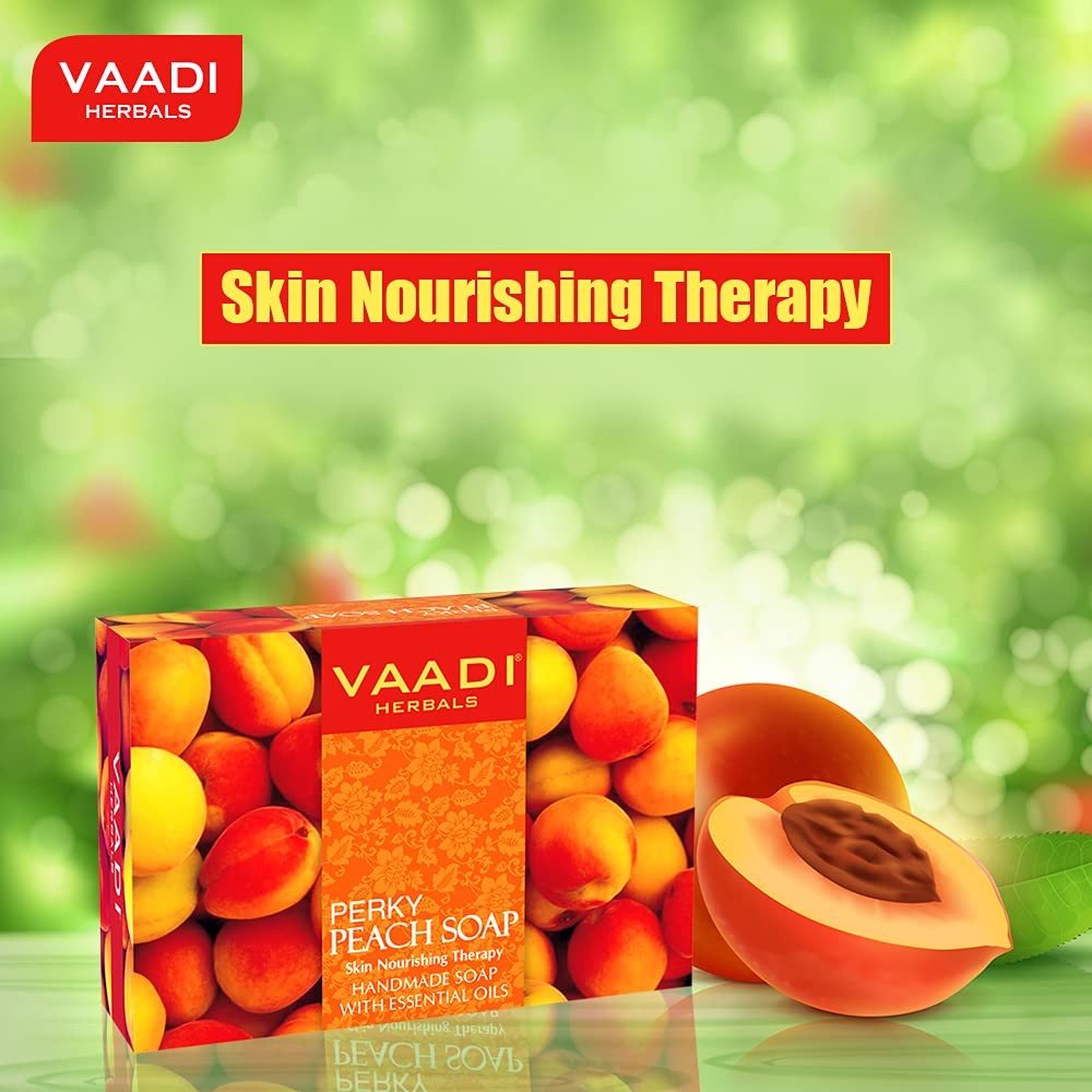 Vaadi Herbals Super Value Perky Peach Soap with Almond Oil, 75gms x 6 – view 3