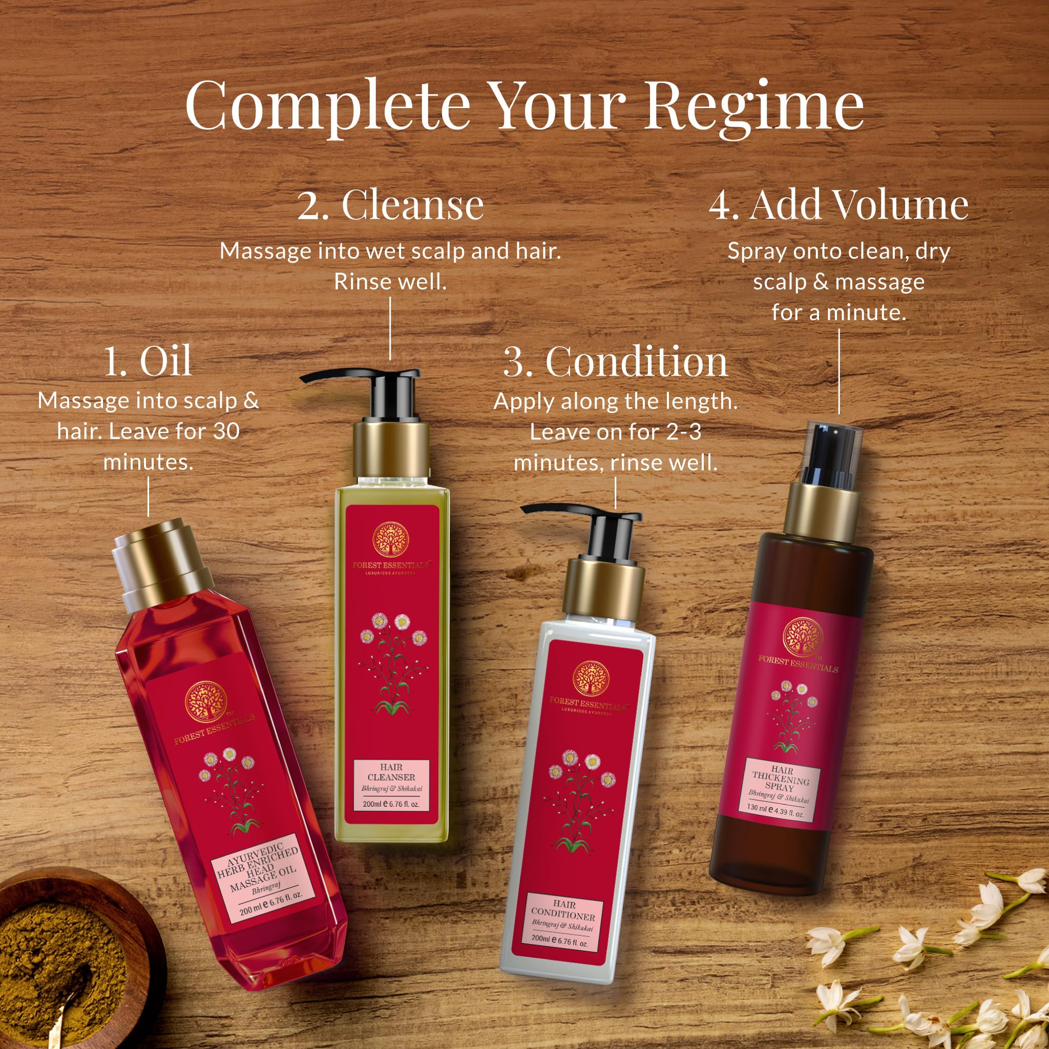 Forest Essentials Hair Thickening Spray Bhringraj & Shikakai – view 5