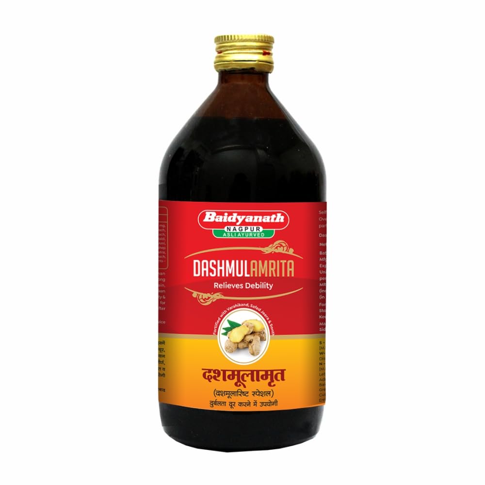Front view of Baidyanath Dashmulamrita 450 ml bottle pack
