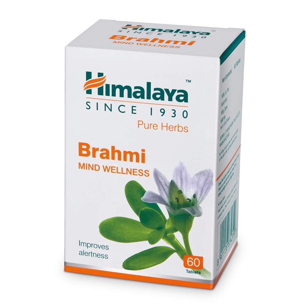 Two bottles of Himalaya Brahmi tablets with 60 tablets each