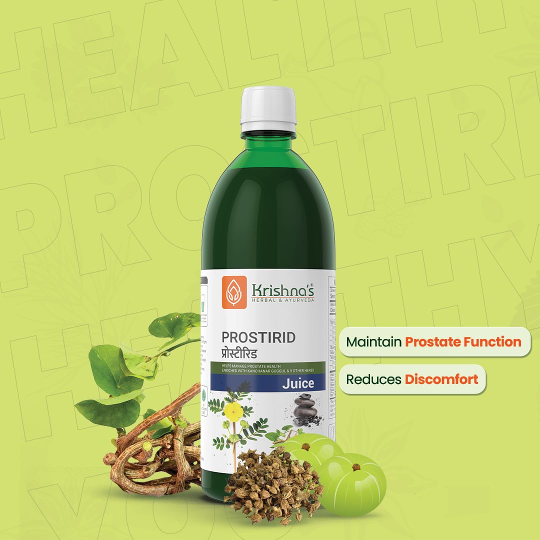KRISHNA'S HERBAL & AYURVEDA Prostirid Juice, Enriched With 9 Other Herbs, No Artificial Colors or Flavors, 1000 Ml - (Pack of 1) – view 2