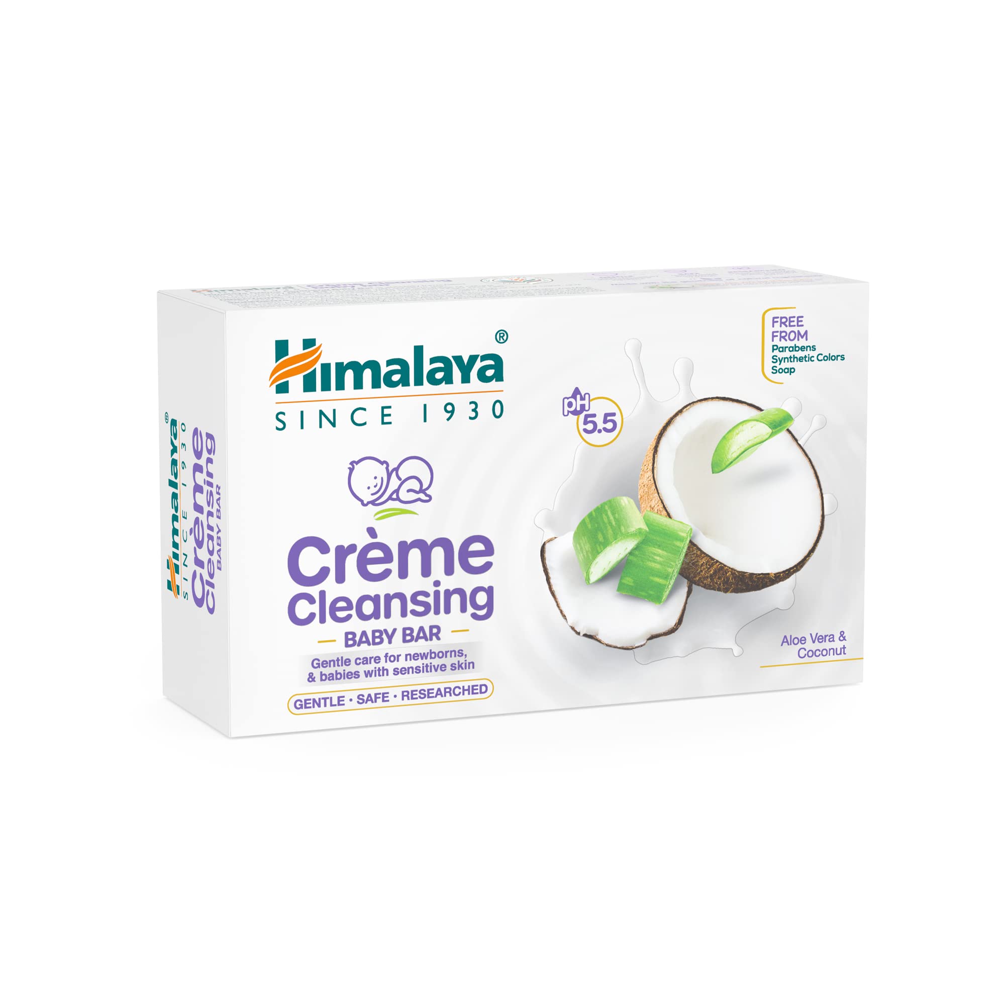 Soap-free baby cleansing bar 75 g for sensitive skin