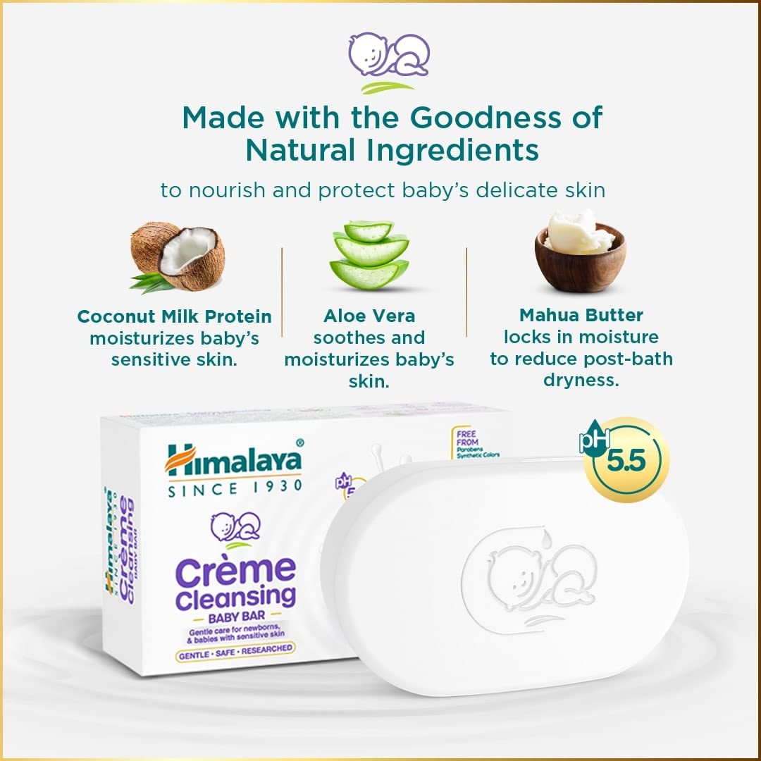 Himalaya Creme Cleansing Baby Bar 75 gm – view 3