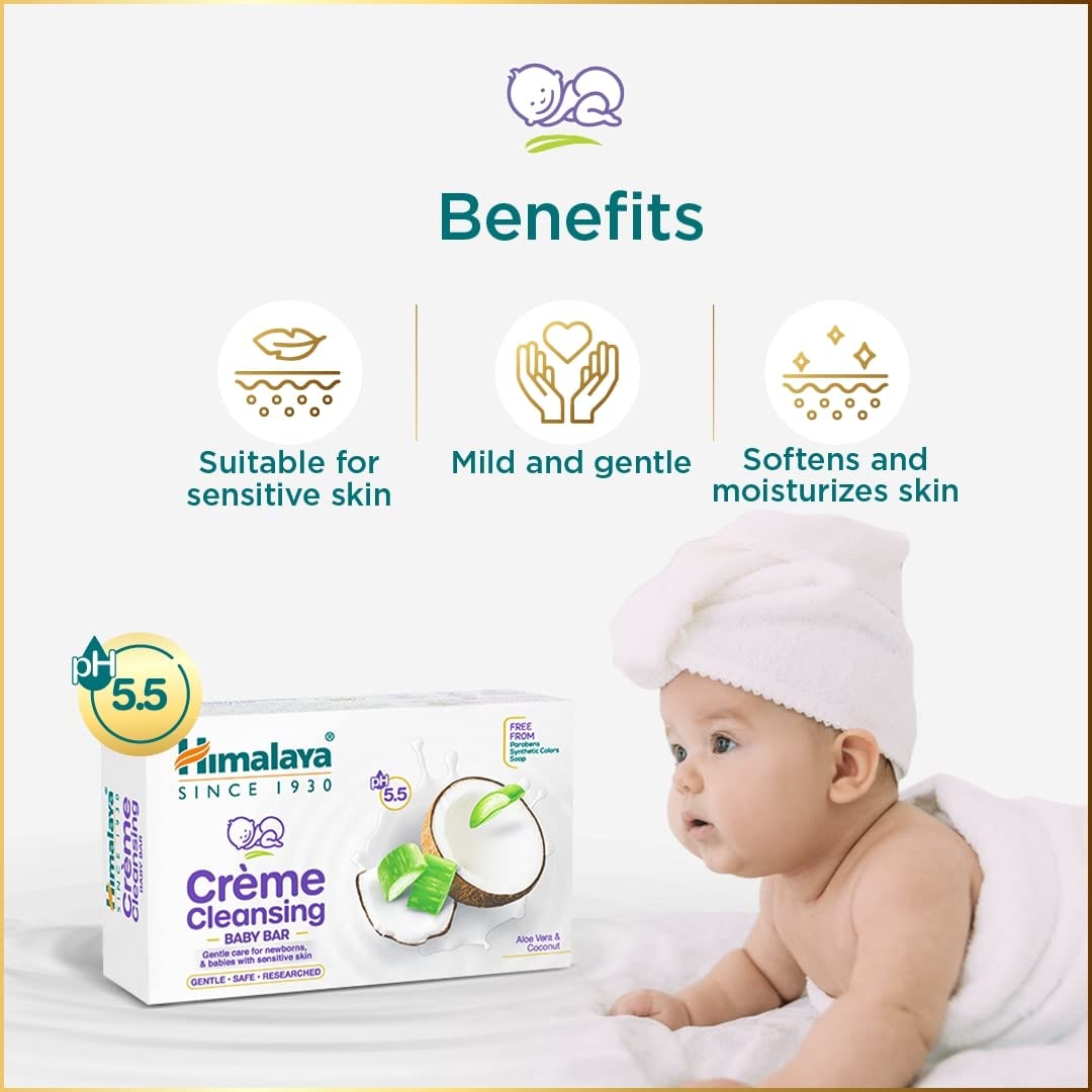 Himalaya Creme Cleansing Baby Bar 75 gm – view 7