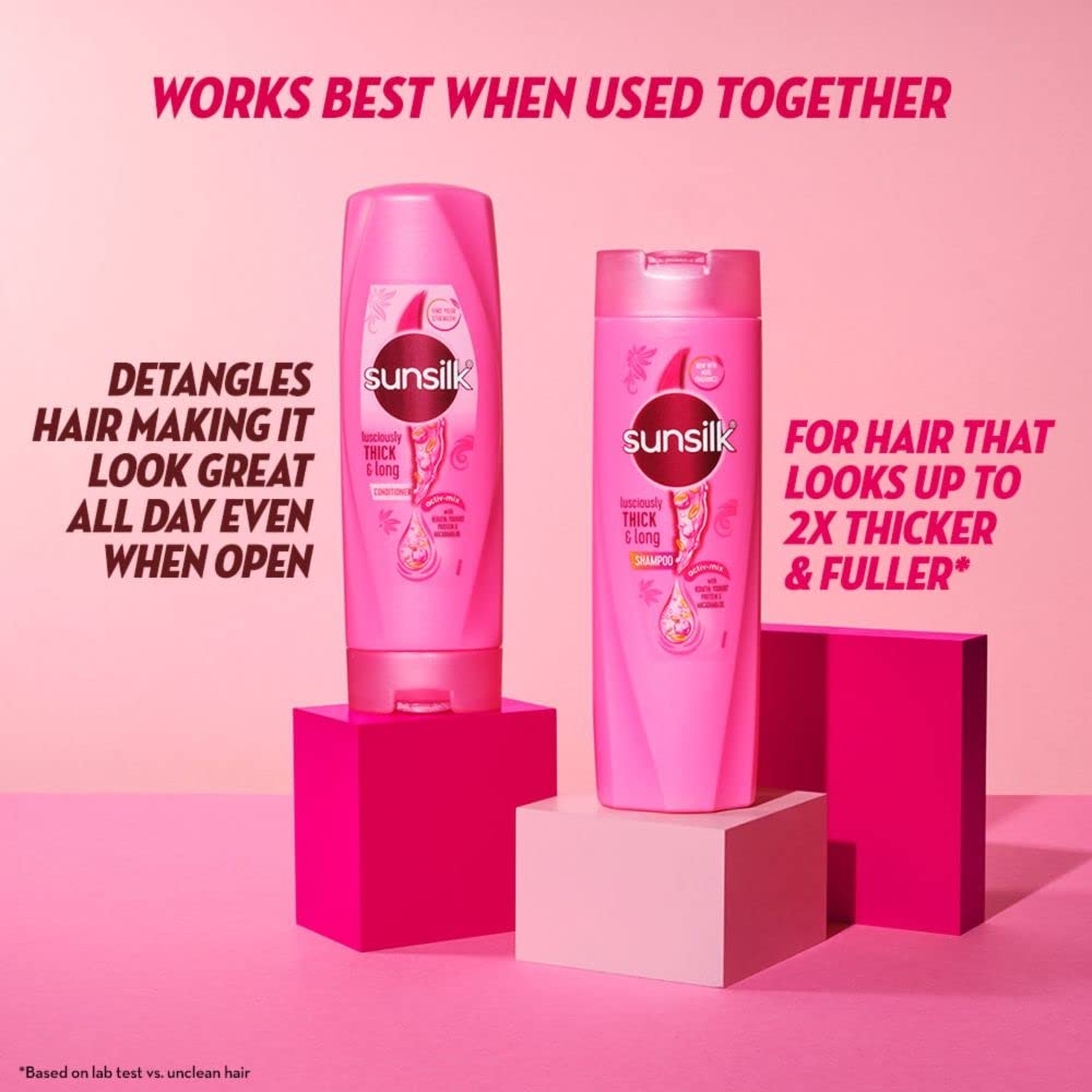 Sunsilk Lusciously Thick & Long, Shampoo, 1L, for Fuller Hair, with Keratin, Yoghurt Protein & Macademia Oil, Paraben-Free – view 6