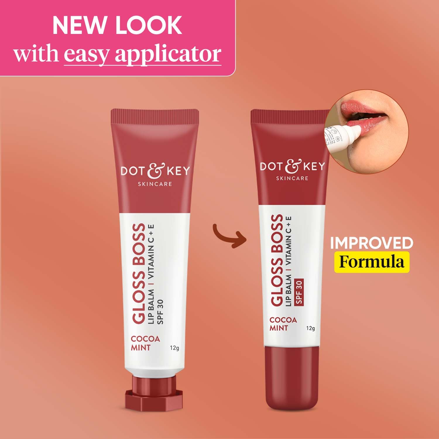 Dot & Key Cocoa Lip Balm with Shea Butter (12gm) for Naturally Glowing and Hydrated Lips – view 2