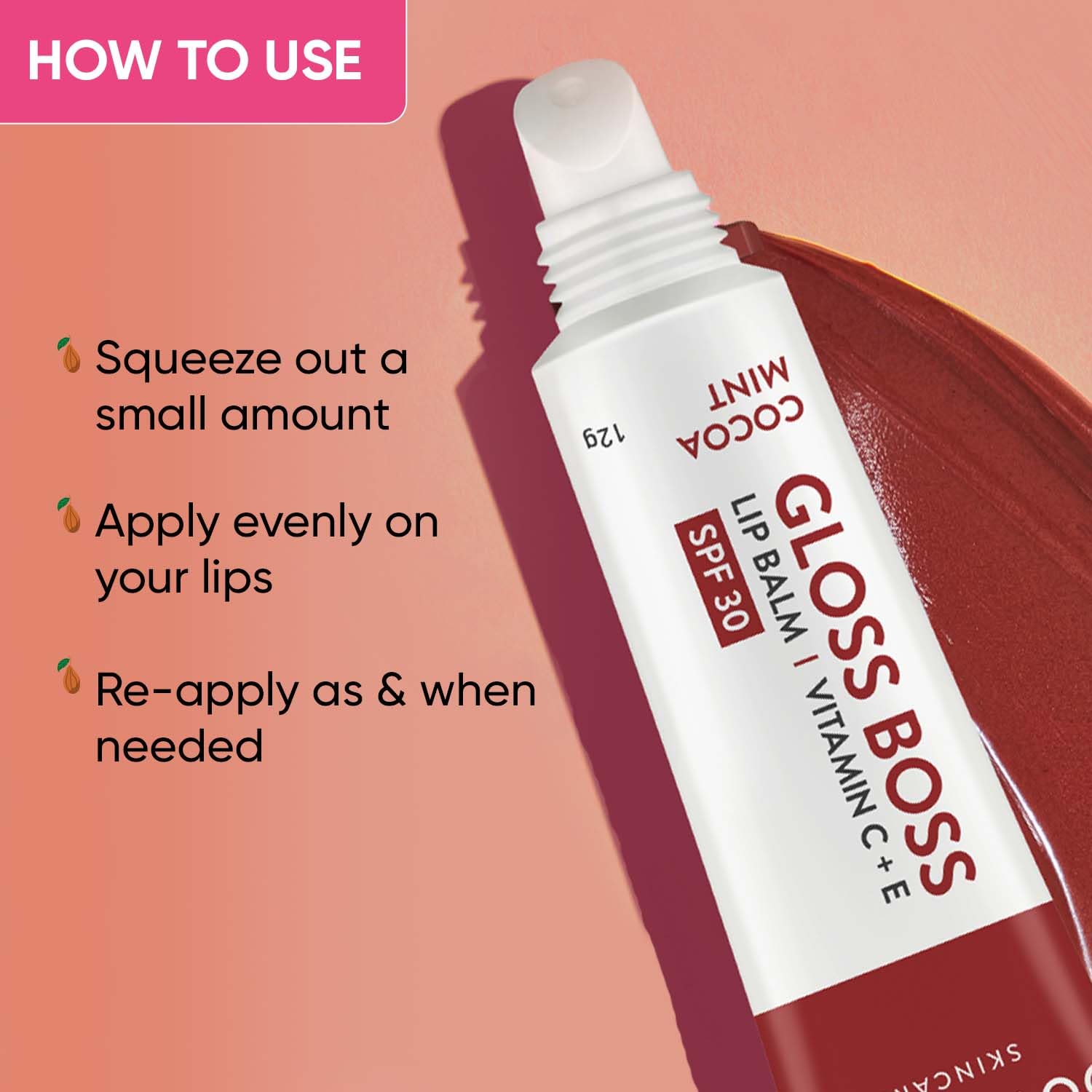 Dot & Key Cocoa Lip Balm with Shea Butter (12gm) for Naturally Glowing and Hydrated Lips – view 7