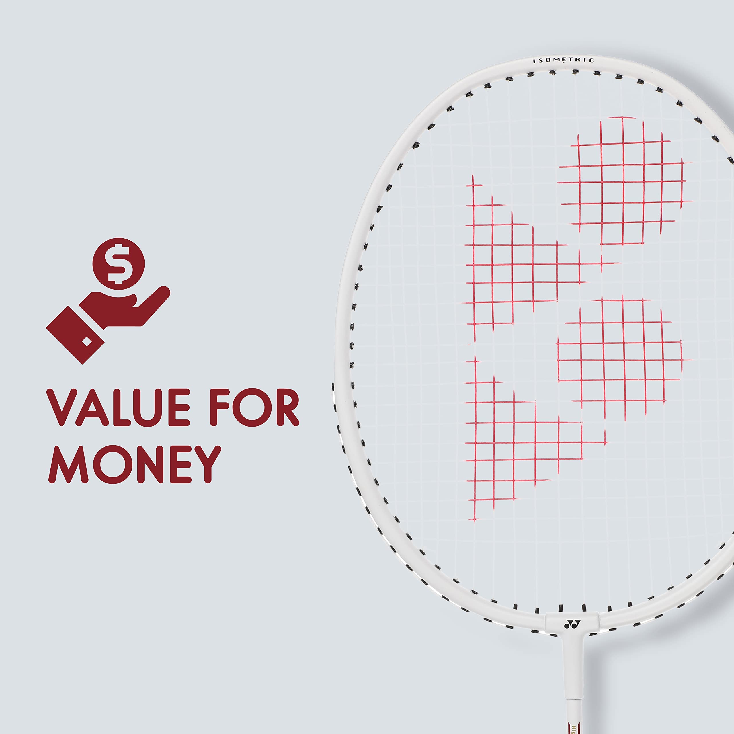 YONEX GR 303i Aluminium Strung Badminton Racket with Full Racket Cover (White) – view 7
