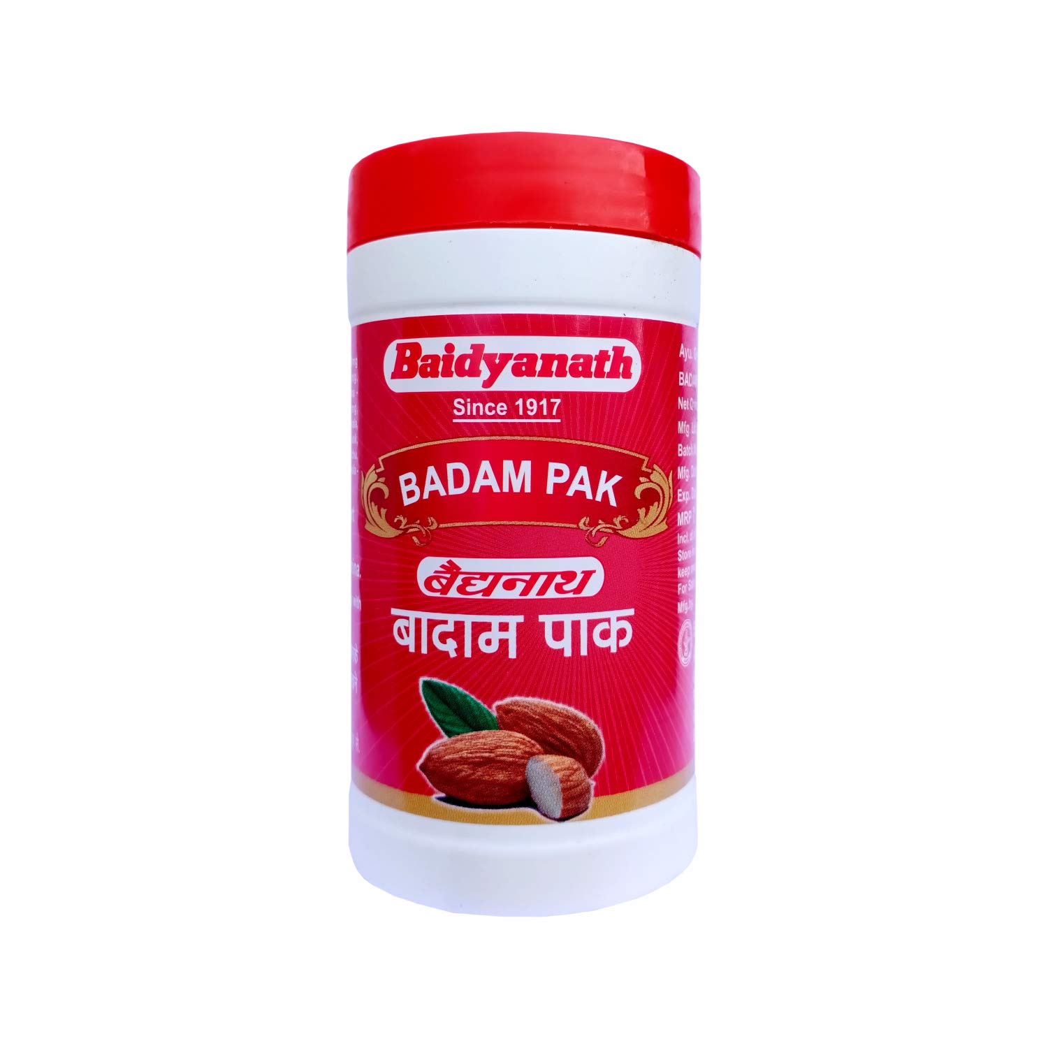 Baidyanath Badam Pak 100 g bottle packaging front label