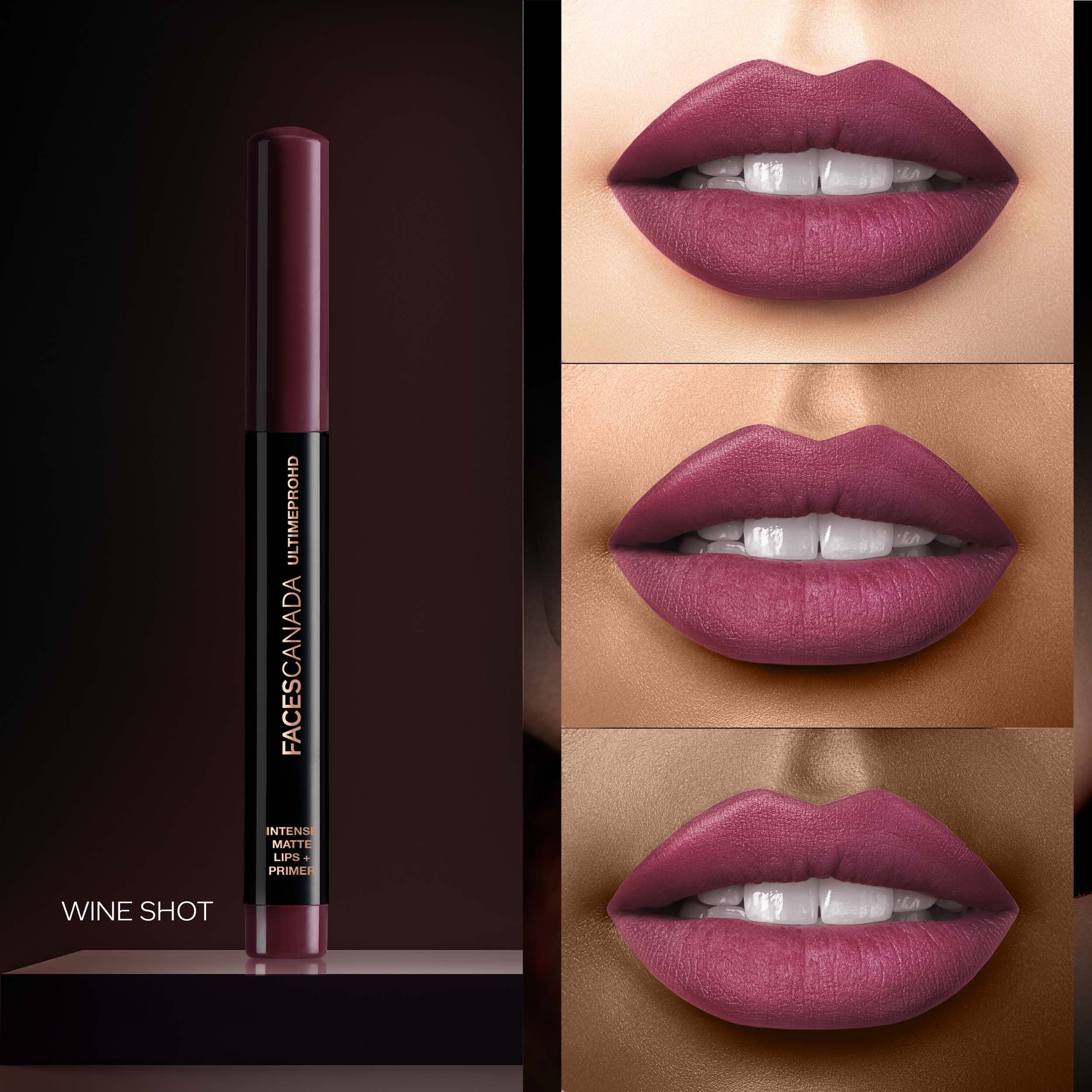 FACES CANADA Ultime Pro HD Intense Matte Lips + Primer - Wine Shot 26, 1.4g – view 2
