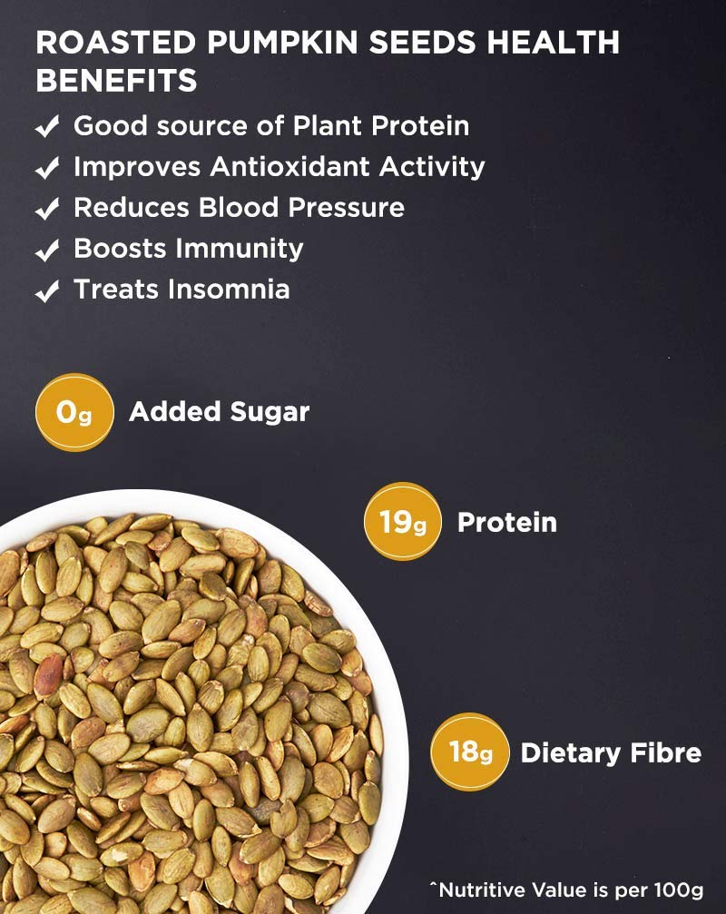True Elements Roasted Pumpkin Seeds 500g - Protein Snacks – view 4