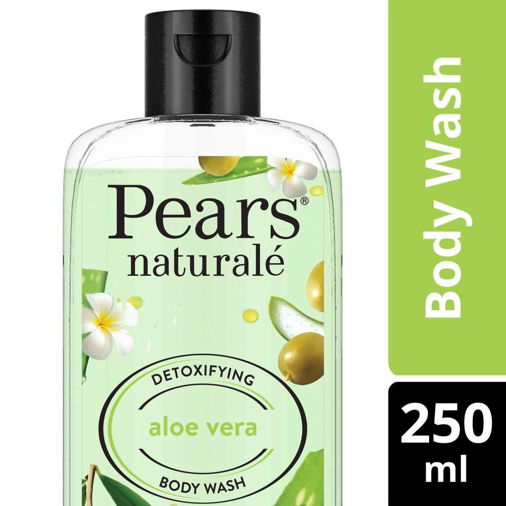 Pears Naturale Detoxifying Aloe Vera Body Wash 250 ml, 100% Natural Ingredients, Liquid Shower Gel with Olive Oil for Glowing Skin - Paraben Free – view 2