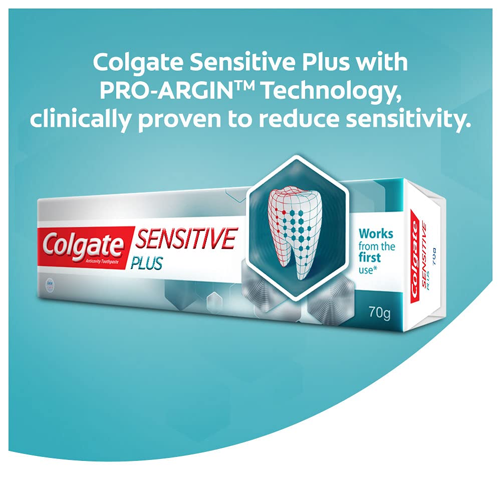 Colgate Sensitive Plus Toothpaste, for Instant Relief from Sensitivity with Pro Argin Formula, 70g – view 4