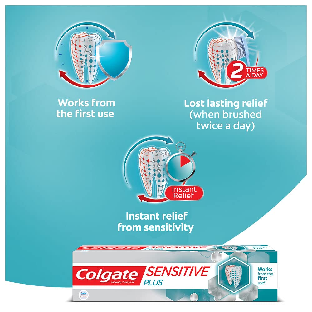 Colgate Sensitive Plus Toothpaste, for Instant Relief from Sensitivity with Pro Argin Formula, 70g – view 6