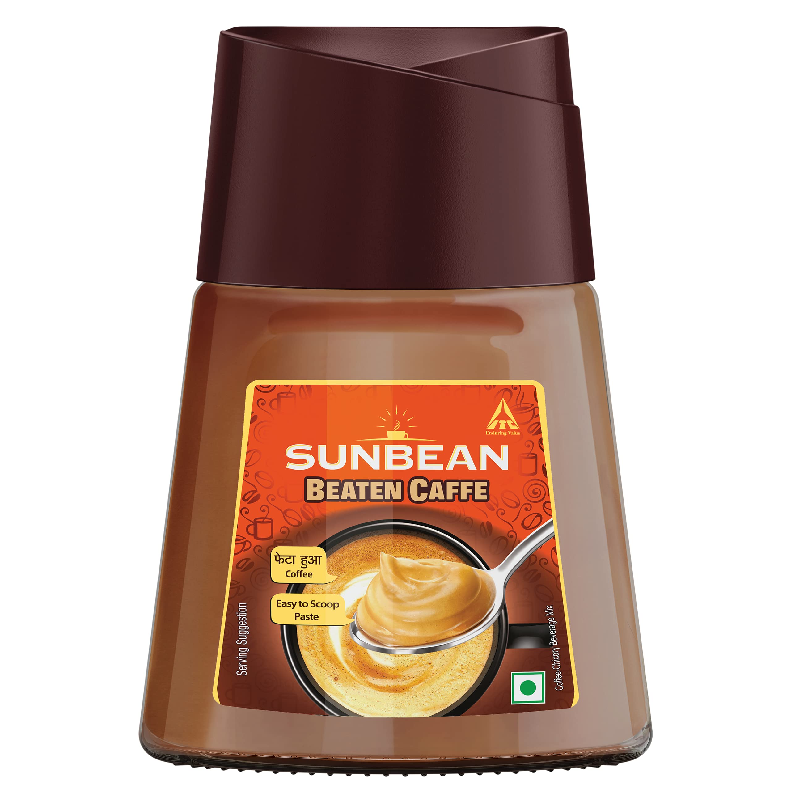 Sunbean instant coffee paste jar for hot or cold coffee