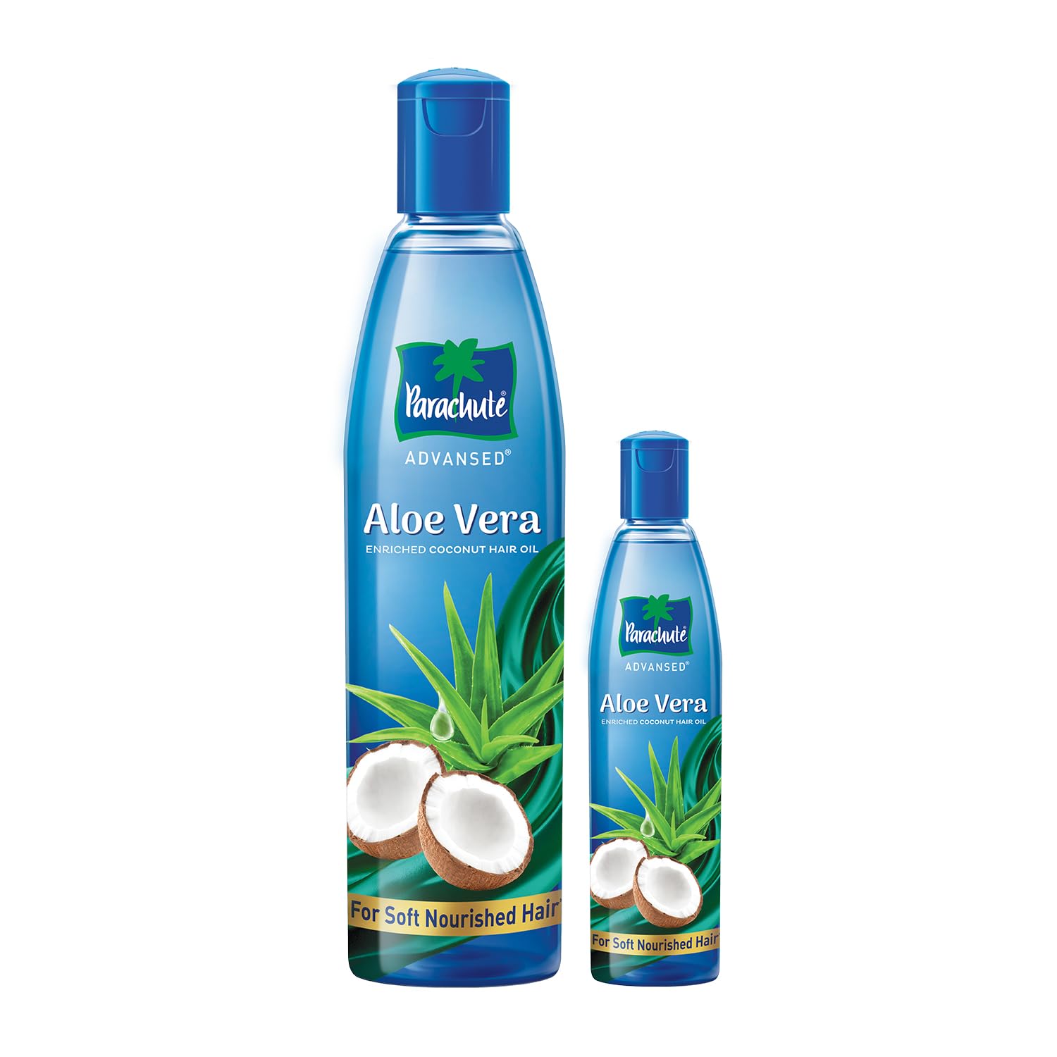 Parachute Advansed coconut hair oil with aloe vera bottles