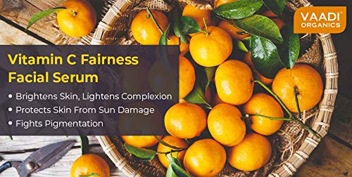 VAADI HERBALS Vitamin C Fairness Facial Serum - Brightens Skin, Lightens Complexion, Protects From Sun Damage, 10 ml – view 3