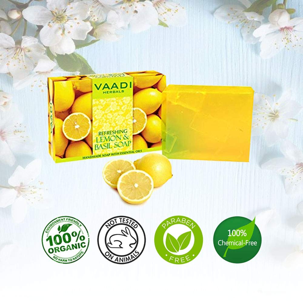 Vaadi Herbals Refreshing Lemon and Basil Soap, 3 x 75g – view 5