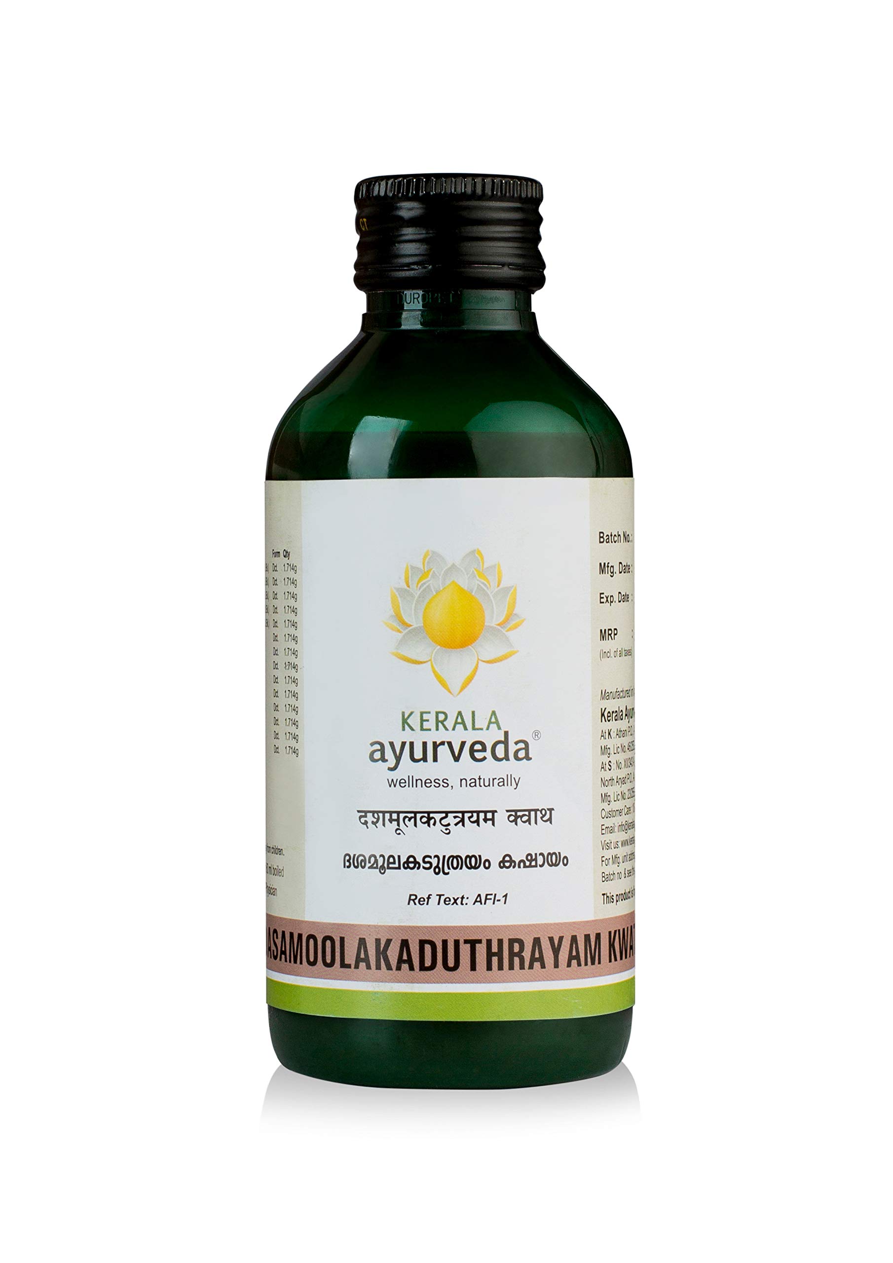 Kerala Ayurveda Dasamoolakaduthrayam Kwath 200 ml herbal decoction bottle