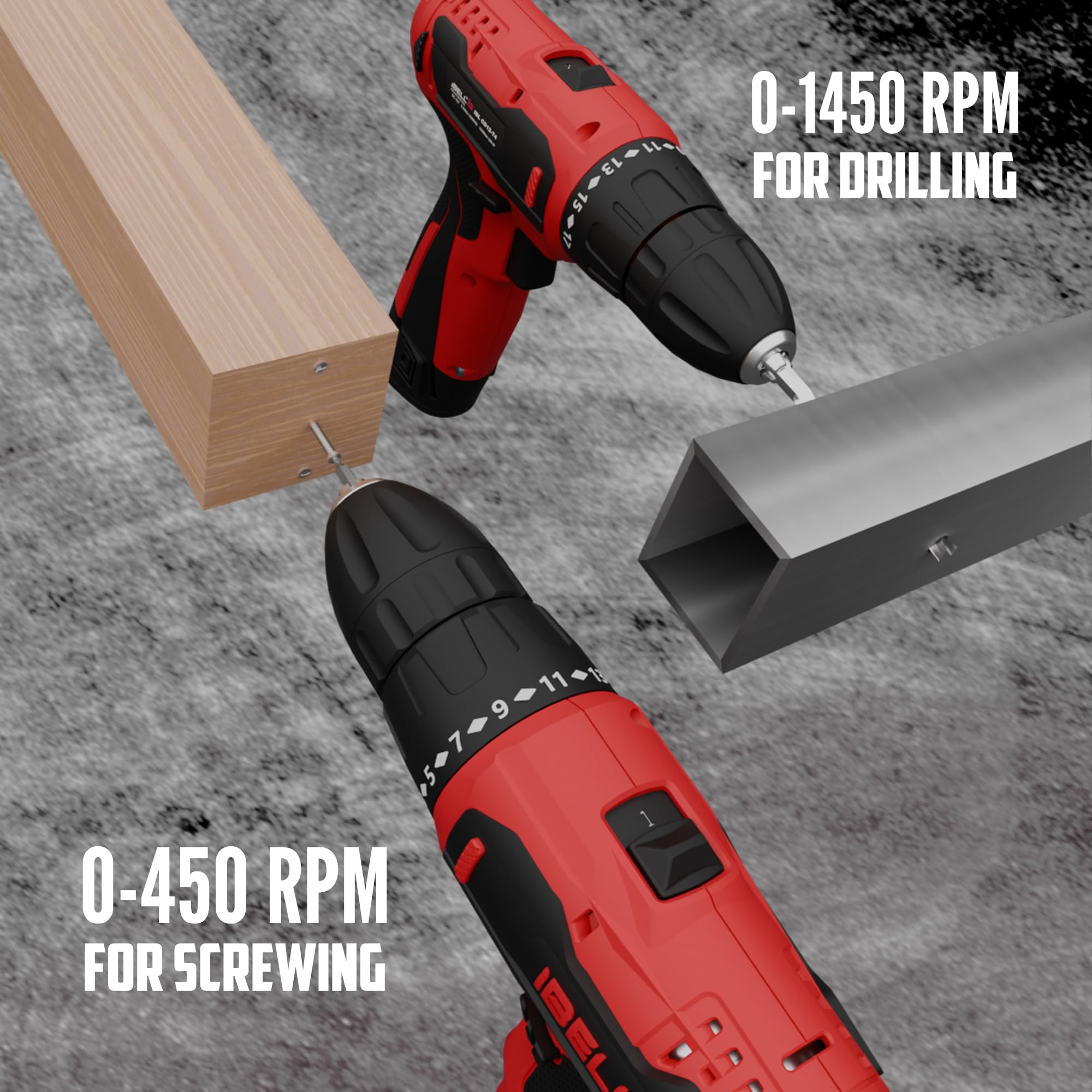 IBELL 12V Cordless Drill Driver CD12-74 – view 2