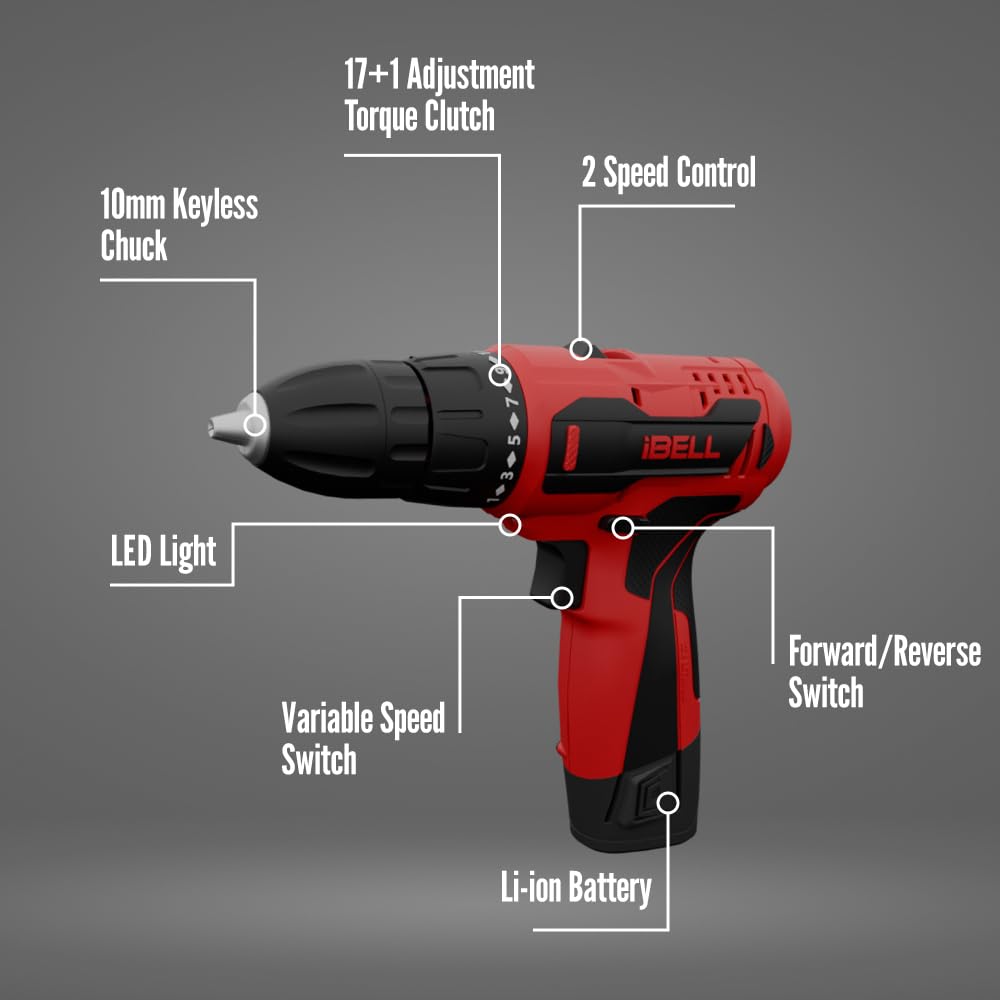 IBELL 12V Cordless Drill Driver CD12-74 – view 5