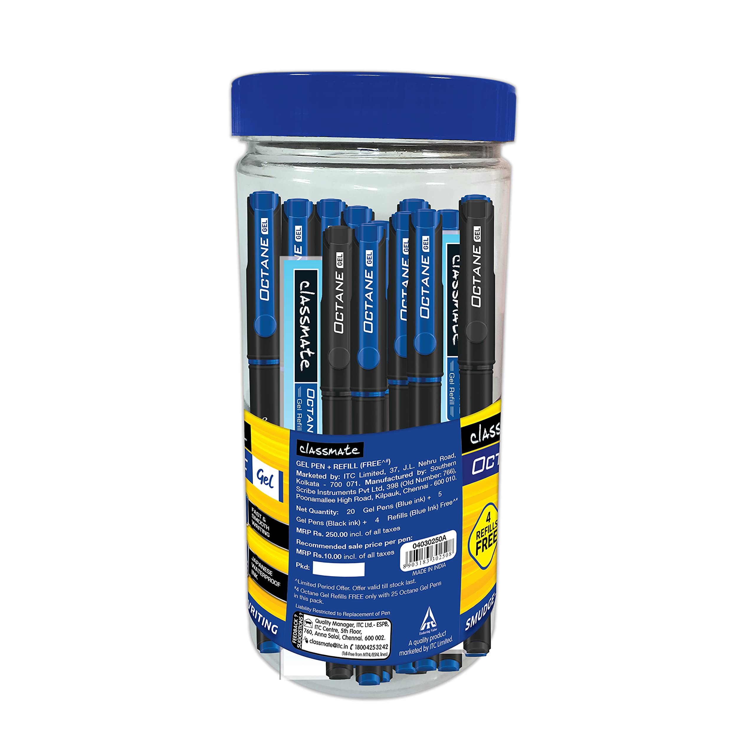 Classmate Octane Gel - Jar of 25 pens (assorted) - – view 2