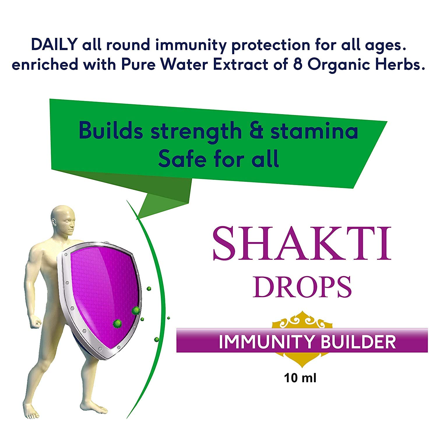 Sri Sri Ayurveda Tattva Shakti Drops, 10ml (Pack of 5) – view 3